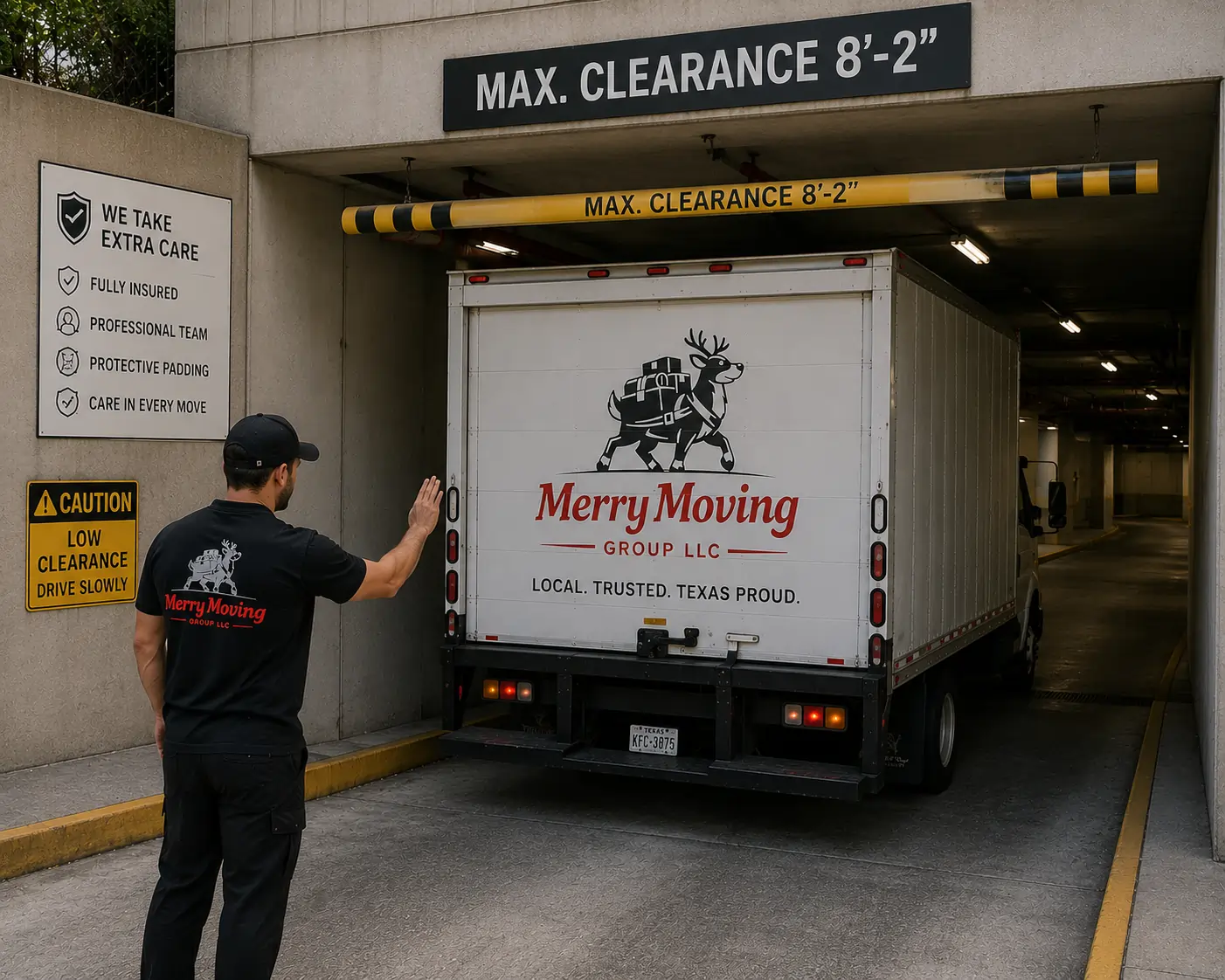 Commercial movers relocating office furniture and business equipment in Frisco, Texas.